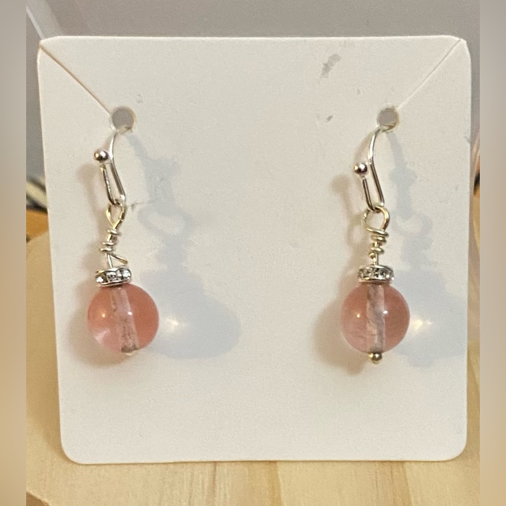 NEW Rose Quartz 💜 earrings